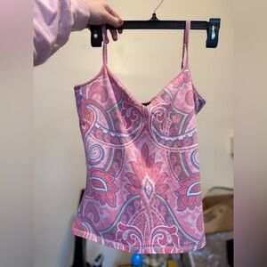 Y2K Express pink paisley camisole / medium / Pima cotton